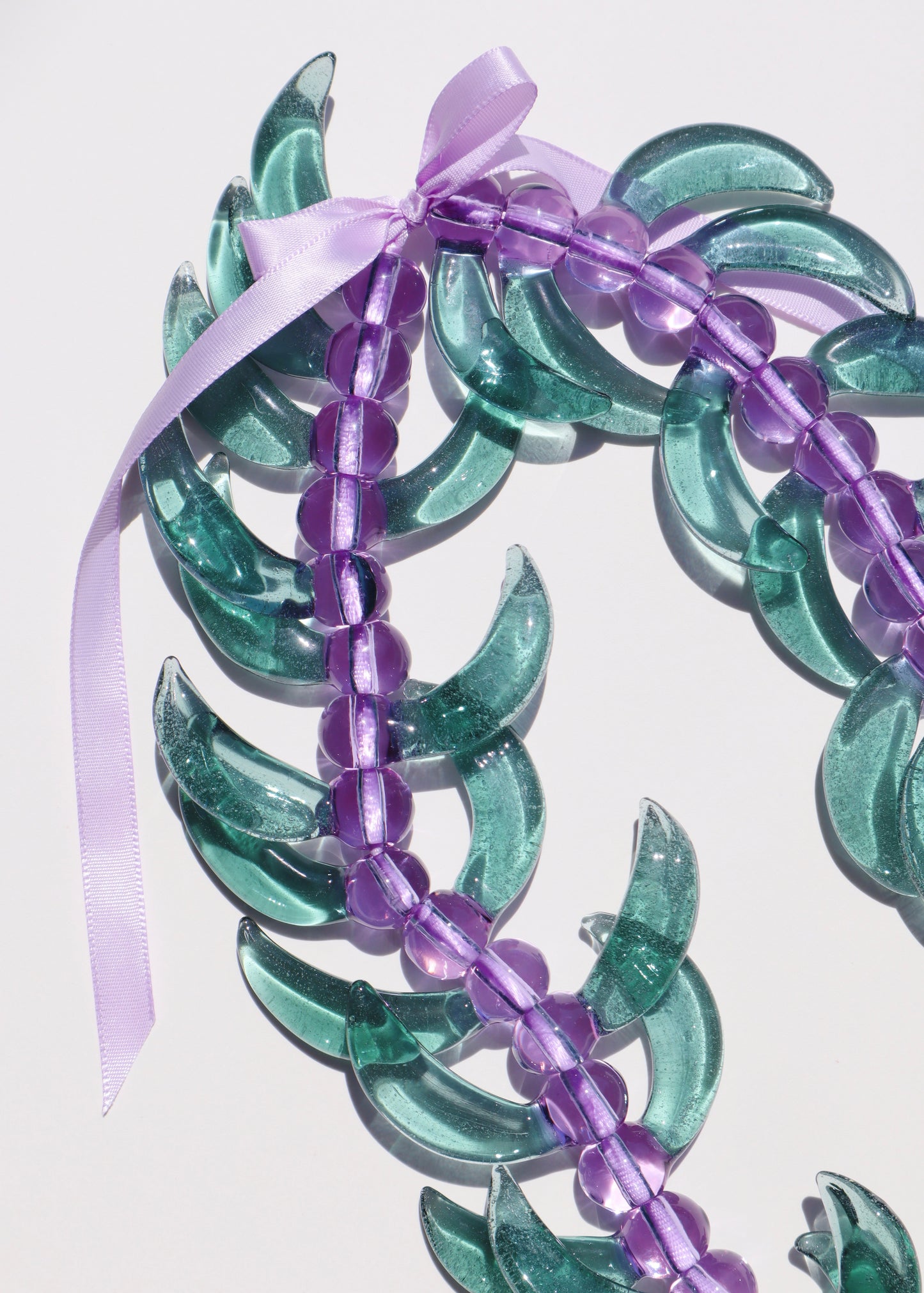 LIMITED EDITION COLOR ~ Blue Jade Lei in Full Glass