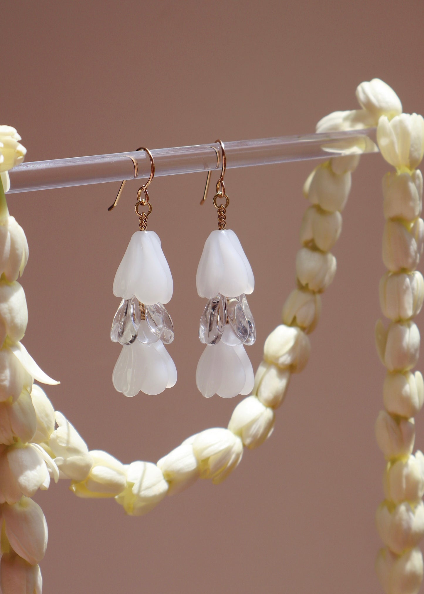 Pikake Triple Drop Earrings