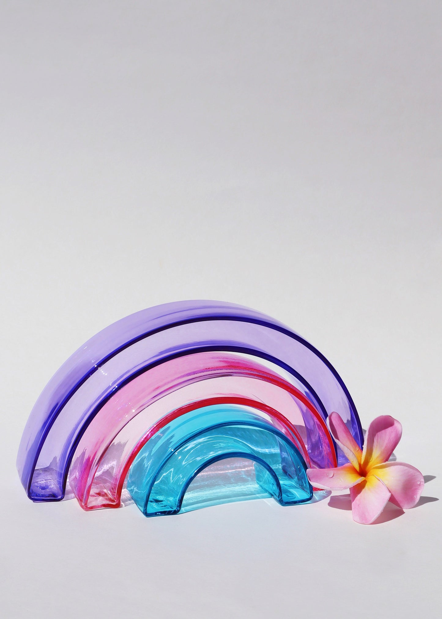 Stackable Glass Rainbow Pua Vase Set - Mixed Color