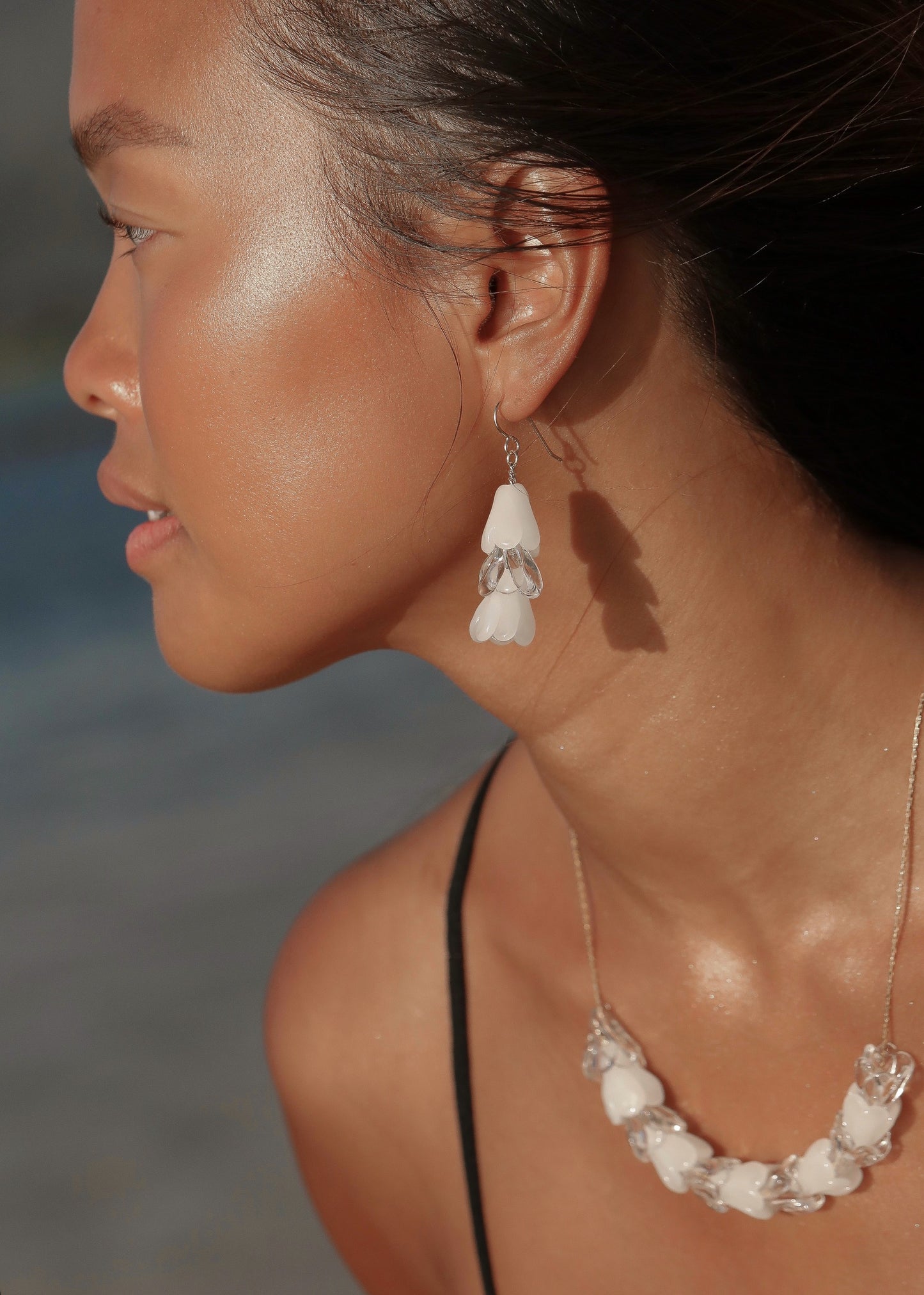 Pikake Triple Drop Earrings